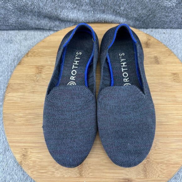 Rothy's Shoes Womens Size 8.5 Black Pointed Toe Flats Knit Washable Eco Friendly - Picture 9 of 10